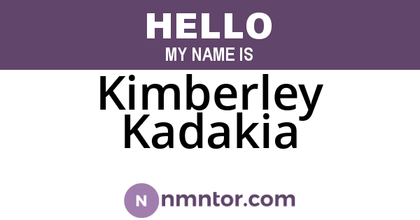 Kimberley Kadakia