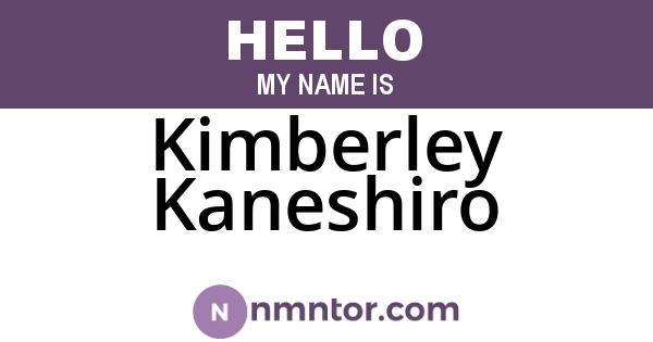 Kimberley Kaneshiro