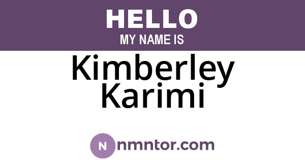 Kimberley Karimi