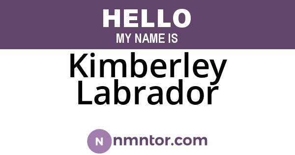 Kimberley Labrador