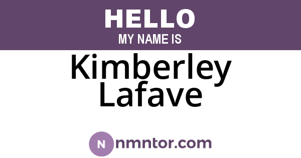 Kimberley Lafave