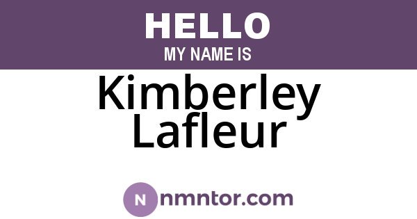 Kimberley Lafleur