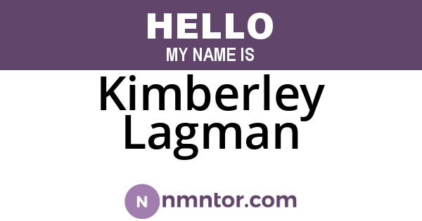 Kimberley Lagman