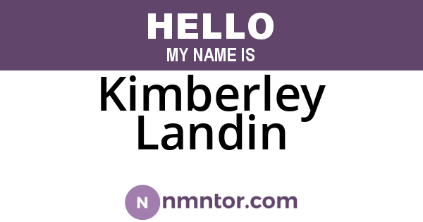 Kimberley Landin