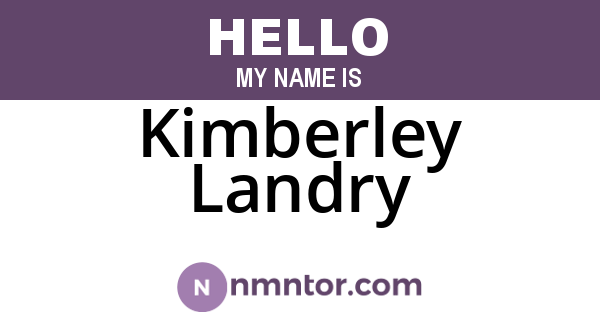 Kimberley Landry