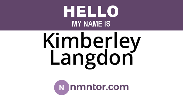 Kimberley Langdon