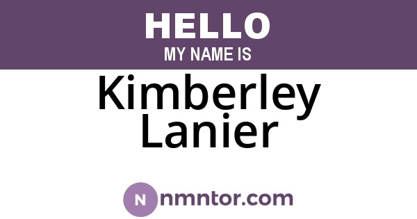 Kimberley Lanier