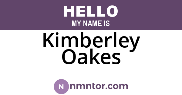 Kimberley Oakes