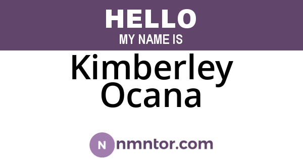 Kimberley Ocana