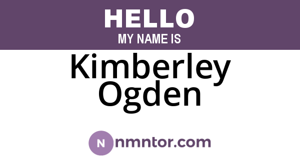 Kimberley Ogden