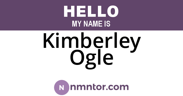 Kimberley Ogle