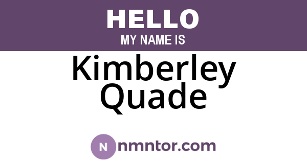 Kimberley Quade