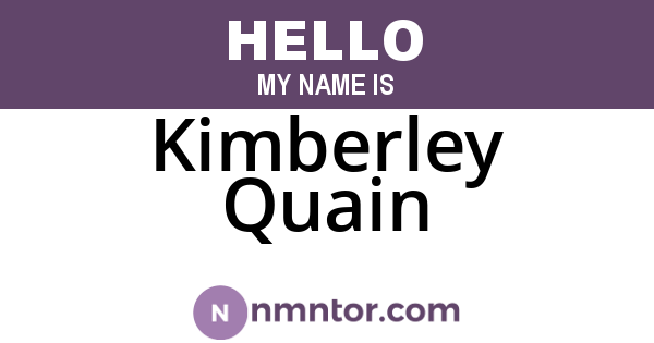 Kimberley Quain