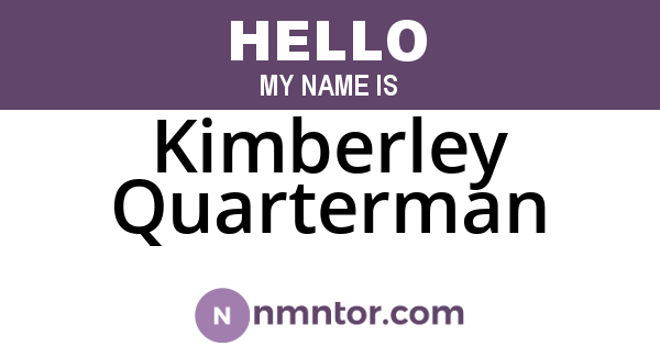 Kimberley Quarterman