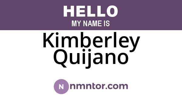 Kimberley Quijano