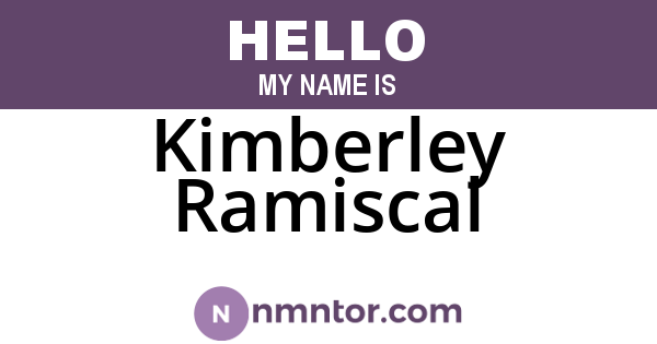 Kimberley Ramiscal