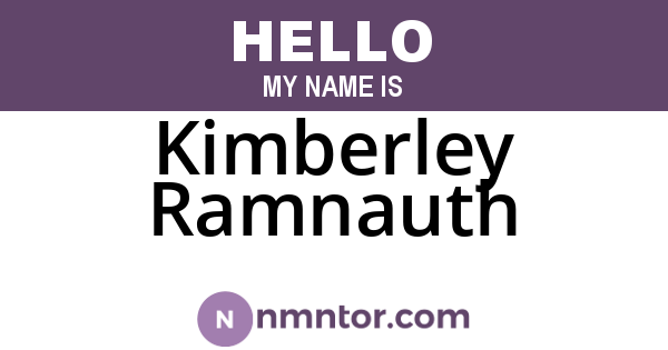 Kimberley Ramnauth