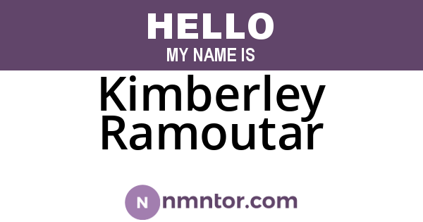 Kimberley Ramoutar