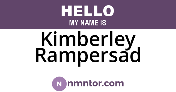 Kimberley Rampersad