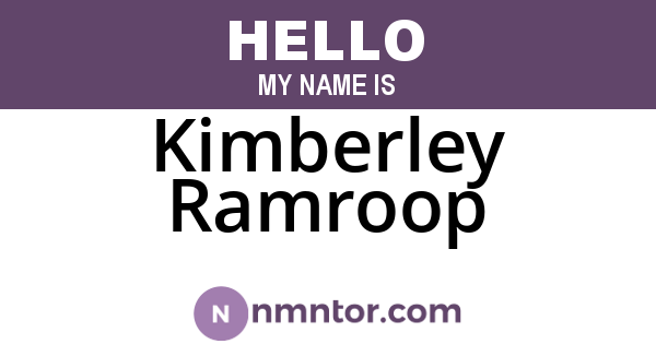 Kimberley Ramroop