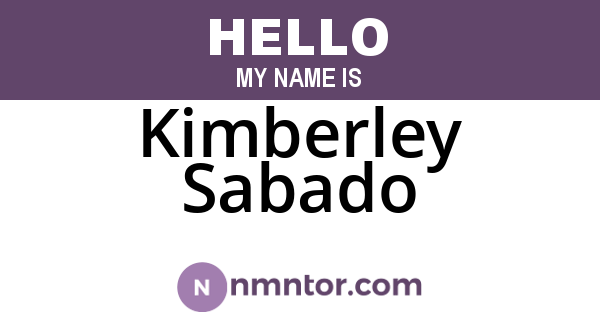 Kimberley Sabado
