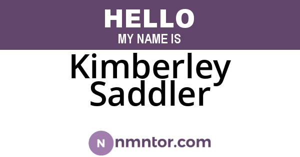 Kimberley Saddler