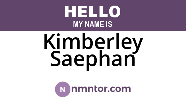 Kimberley Saephan