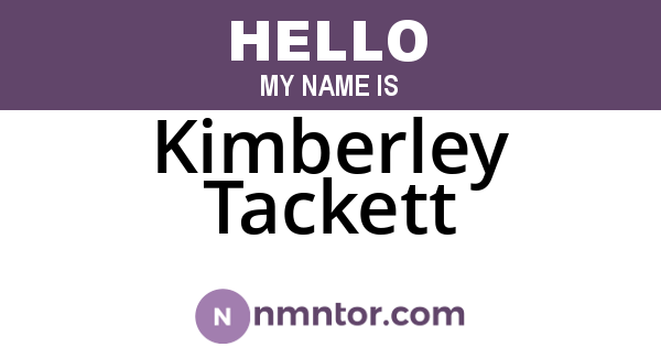 Kimberley Tackett