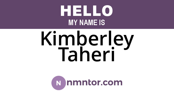 Kimberley Taheri
