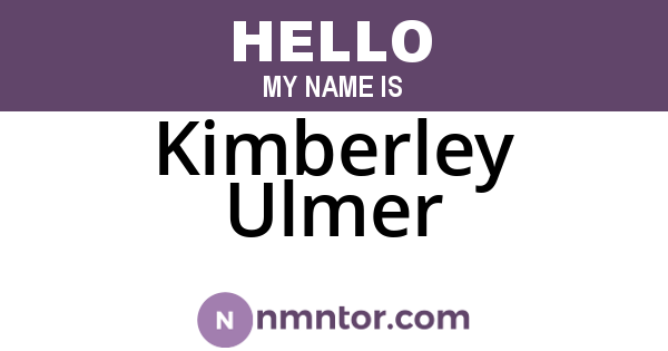 Kimberley Ulmer