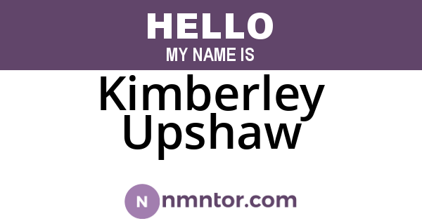 Kimberley Upshaw