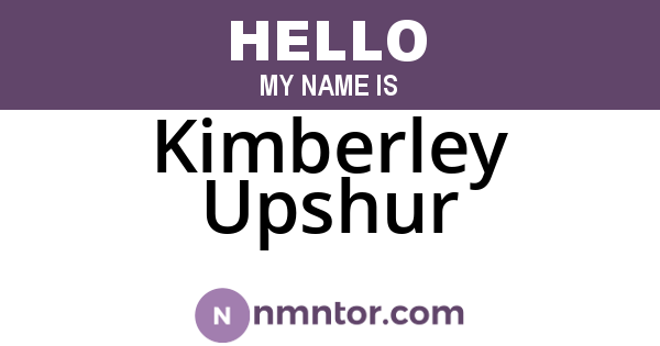 Kimberley Upshur