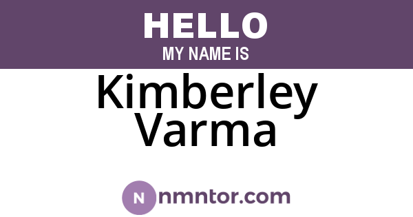 Kimberley Varma