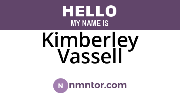 Kimberley Vassell