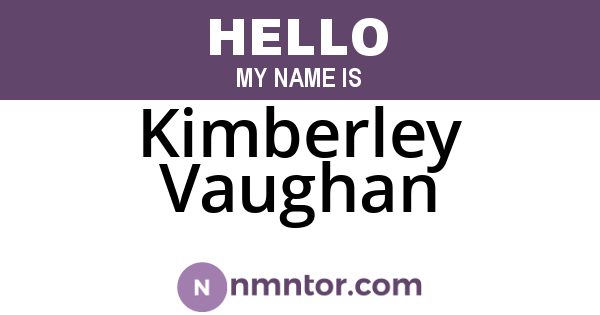 Kimberley Vaughan