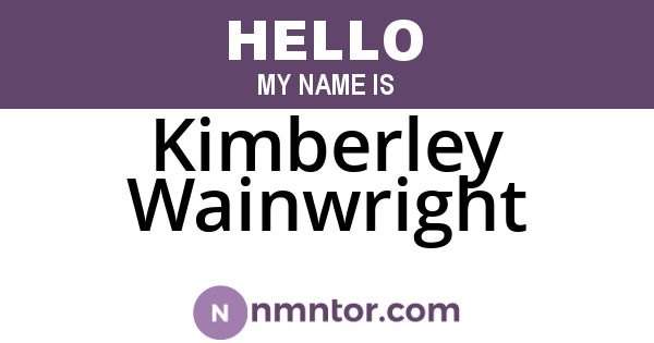 Kimberley Wainwright