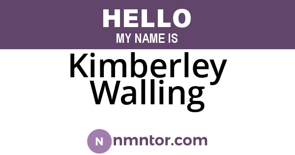 Kimberley Walling