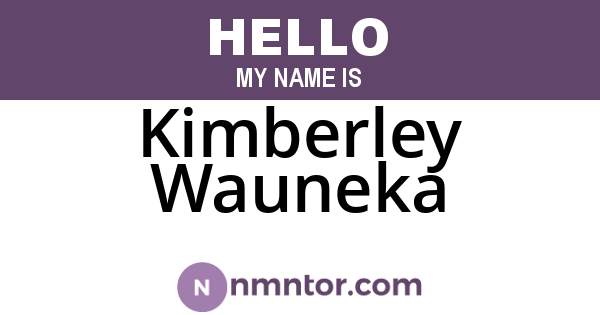 Kimberley Wauneka