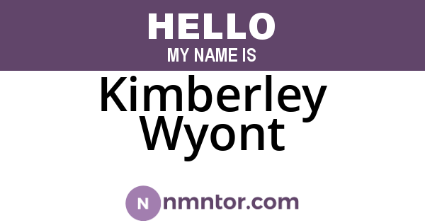 Kimberley Wyont