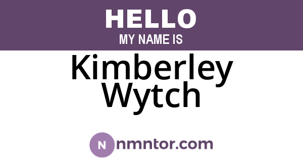 Kimberley Wytch