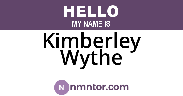 Kimberley Wythe