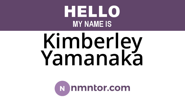 Kimberley Yamanaka