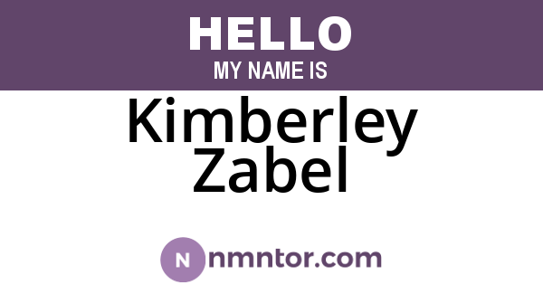 Kimberley Zabel