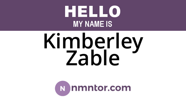 Kimberley Zable