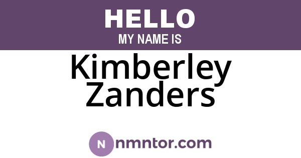 Kimberley Zanders