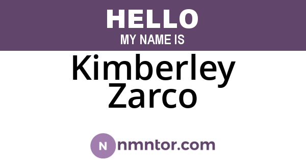 Kimberley Zarco