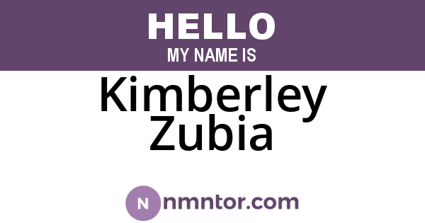 Kimberley Zubia