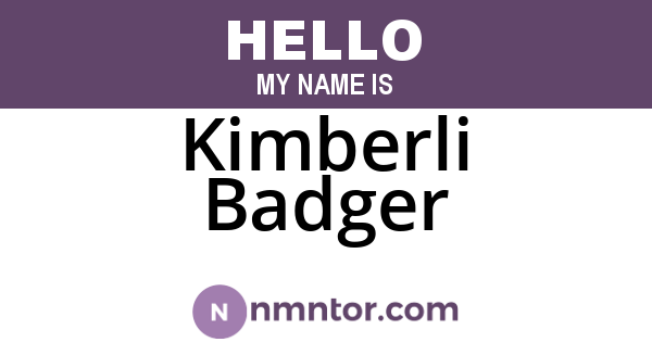 Kimberli Badger
