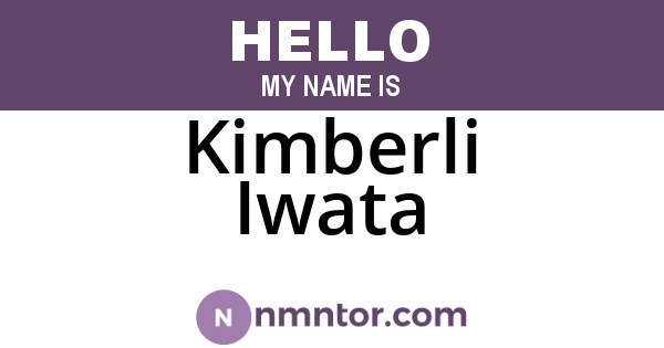 Kimberli Iwata