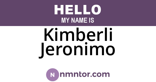 Kimberli Jeronimo